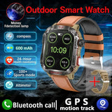 2026 New LED flashlight Military Smart Watch Men IP68 GPS Outdoor Sports Fitness Tracker Health Monitor 2.01" BT Call Smartwatch