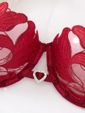 Transparent Floral Two Pieces Exquisite Lace Lingerie Set Ultrathin Bra Briefs Set Solid Exotic Lingerie For Ladies ZA824031