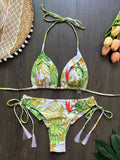 RUOTONSEPT 2024 Sexy Print Bandage Bikinis Set Women Swimsuit Two-piece Triangle Halter Swimwear Bathing Suit Brazilian Biquinis