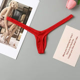 4PCS Thong Sexy Low Waist Mini Panties Deep V Thong Women's Breathable One Line Bikini Bottom Thong Female Panty Women Underwear