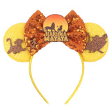 2025 New Style Mickey Minnie Ear Headband Sequin Bows Girl Adult Kids Halloween Party Cosplay Hair Accessories Princess Hairband