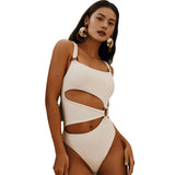 One Piece Women Swimsuit Sexy Stain Resistant Shoulder Strap Bikini Set Slim Fit Push Up Summer Beachwear For Holiday