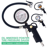 Auto Tire Pressure Inflator Gauge 220PSI Car Tire Inflator Gun for Motorcycle Tyre Pressure Meter for Bicycle Tyre Repair Tools