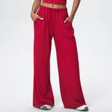 Women's Seamless Yoga Pants Sports Fitness Gym High Waist Hip Lifting Training Straight Leg Pants Running Workout Pants