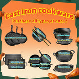 AEDG Cast Iron Skillet Set Preseasoned Nonstick Cookware