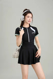 New Swimsuit for Women, Slightly Overweight, Plus Size Jumpsuit Style, Conservative and Slimming, Hot Spring Swimsuit Wholesale