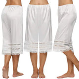 Women’s Pajama Pants Lace Trim Loose High Waist Sleepwear Bottoms Elastic Waist Band Nightwear Trousers