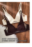 Comfort 2026 Rabbit Ear Bra Deep V, Wireless Invisible Summer Bralette, Breathable Thin Bra for Small Chest, Natural Sexy MOYISU