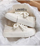 Women's Shoes White  New Canvas Shoes Breathable Comfortable Platform Outdoor Casual Sports Shoes Zapatillas De Mujer