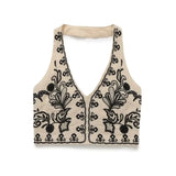 Foridol Floral Embroidery Summer Women Set Crop Top+mini Skirt Matching Set Casual Chic Halter Dress Set 2 Pcs Outfits Beach