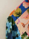 Foridol Floral Boho Tie Dyed Summer Long Sleeve Romper Playsuit Overall Beach Button Shirt Spring Wide Leg Romper Jumpsuit