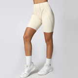 Yoga Shorts Women Fitness Shorts V-shaped Waist Running Cycling Shorts Breathable Sports Leggings Workout Gym Shorts