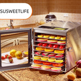 Large Capacity 8-Tray Food Dehydrator 500W Preserve Your DIY Pet Treats Maker Food Dry Fruits Dehydrator for Healthy Snacks