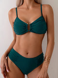 2025 U-wire Bikini Women Sexy Strappy Swimwear Female Solid Swimsuit Bathers Bathing Swimming Swim Suit Beachwear