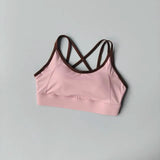 Women's Summer Shock-absorbing Running Yoga Tank Top with a Beautiful Contrasting Sports Bra and a Professional Pilates Bra