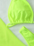 Sexy Long Sleeves Cover Up Bikini Set Women White Black Push Up Mesh Dress 3 Piece Swimsuit Bathing Suit Thong Swimwear 2026