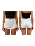 2026 Summer Women Shorts with Pockets Elegant Solid Color Low Rise Slim Fit Mini Shorts for Beach Daily Wear