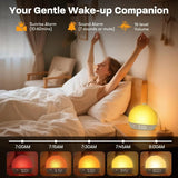 Sunrise Alarm Clock,White Noise Sound Machine Wake Up Light,30 Soothing Sounds,Dimmable Night Light for Heavy Sleeper Ideal Gift