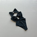 2026 New Summer Women Sexy Hollow Out One-piece Suit Swimwear Bodysuit Ring Decor Swimsuit High Waist Push Up Monokini Beachwear