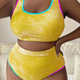 Large Size 3XL Women's Patchwork Swimsuit Sexy Backless High Waist Swimwear Textured Bikini Set Female Beachwear Holiday Biquini