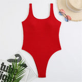 2026 Sexy Women One Piece Swimsuit Swimwear Female Solid Push Up Thong Bather Bathing Suit Monokini Brazilian Swimming Suits