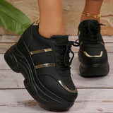 Chunky Platform Sports Sneakers Women Fashion Lace Up Thick Bottom Vulcanized Shoes Woman Plus Size 42 Non Slip Sport Shoes