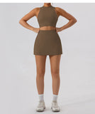 2025 Tennis Skirts Shorts Women Solid Sports Gym High Waist Yoga Fitness Shorts Slim Fit Breathable Running Fitness Mini Skirt
