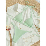Sexy Women's Swimsuit Micro Bikinis Set Female Summer Beach Halter Neck Swimwear Mini Thong Bathing Suit for Woman Wear