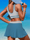 2026 Sporty Swimsuit Women Two Pieces High Waist Beach Dress Solid Swimwear Female Bathers Bathing Swimming Swim Suit Beachwear