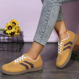 2026 Women's Flats Round Toe Lace-Up Platform German Training Shoes Women Comfy Plus Size 43 Non Slip Soft Sole Sneakers Woman