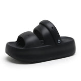 Women Summer Platform Sandals Thick Sole Home Street Slippers Soft EVA Girls Student Daily Walking Shoes 2 Way Wear Sandalias