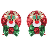 Christmas 2.8"Mouse Ears Hair Clips For Children Sequins Bow Hairpins Girls Festival Party DIY Hair Accessories