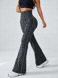 Retro Leopart Women's Pants/Clothing Seamless High-Waisted Flare Trousers Yoga Pilates Leggings Tummy Control 4D Stretch Autumn