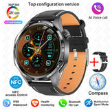 BOXUXING 2026 New GPS NFC Smart Watch 5 Pro Men 360*360 AMOLED Screen Heart rate Bluetooth Call IP68 Waterproof Man Smartwatch