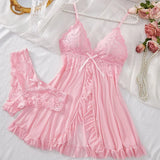 Tulle Suspenders Lace V-Neck Sleepwear Underwear Semi-transparent Night Dress Women's Sexy Lingerie Nightgowns Nighties