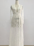 Sexy See Through Lace Long Dresses For Women Deep V-neck Solid Color Maxi Dress Fashion Streetwear Party Night Club Vestidos New