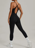 Padded One-Piece Yoga Clothes Sportswear Women's Gym Push Up Workout Clothes Fitness Sports Fitness Wear Yoga Jumpsuit