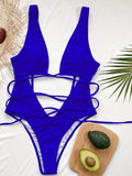 Leopard Deep V Neck Wrap Around High Cut Women Swimwear One Piece Swimsuit Female Monikini Tummy Cut Out Bathing Suit Swim Lady