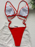 High Cut Out G String Female Swimwear One Piece Swimsuit Women Mini Micro Thong Monokini Bather Backless Bathing Suit Swim Wear