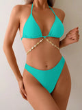 2026 Triangle String Bikinis Women Solid Swimwear Female Sexy Swimsuit Solid Bathers Bathing Swimming Swim Suit Beachwear