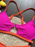 RUOTONSEPT Sexy Solid Splicing Bikinis Set Women's Swimsuit Two-piece Triangle Thong Swimwear Bathing Suit Brazilian Biquinis