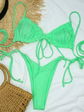 Sexy Ruffle Frilled Micro Thong Bikini 2025 Women Swimwear Female Swimsuit Two-pieces Bikini set String Bather Bathing Suit Swim