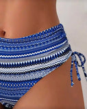 2026 Strappy Drawstring High Waist Bikini Women Stripe Swimwear Female Sexy Swimsuit Bather Bathing Swimming Swim Suit Beachwear