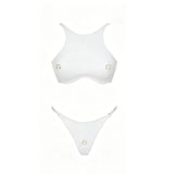 Sexy 3Pcs Swimsuit With Mini Skirt Women Bikini Push Up Swimwear Solid Biquini High Cut Monokini Swim Suit Bathingsuit Beachwear