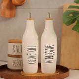 BONJEAN Olive Oil And Vinegar Dispenser Set Ceramic