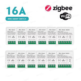 16A Wifi /Zigbee 3.0 Mini Smart DIY Switch 2 Way Control Smart Home Relay Automation Breaker Works With Alexa Google Home