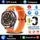 2025 New S4 Ultra Smart Watch Men Blood Oxygen Heart rate Compass Waterproof NFC GPS Tracking Bluetooth Call Sport Smartwatch