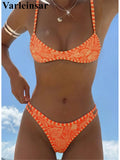 S - XL Printed Bikini Female Swimsuit Women Swimwear Two-Pieces Bikini Set High Cut Leg Brazilian Bather Bathing Suit Swim V8148