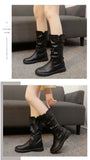 Women Thigh High Boots Women Modern Boots Zippers Outdoor Female Casual Platform Shoes Ladies Leather Long Boots Botines Mujer