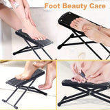 Pedicure Foot Rest Stand Beauty Footrest for Pedicures Toenail Care Stand with Non-Slip Rubber Adjustable Foot Pedal